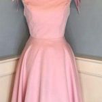 NWOT Pink Off Shoulder Swing Dress with Bow Details Sz M Size M Photo 0