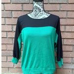 Calvin Klein EUC  Navy Green Colorblock Sweater Size Small Photo 0