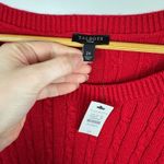 Talbots NWT  Womens Cable Knit Sweater Sz 2X Red Pullover‎ Christmas Holiday Prep Photo 5