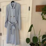 Tommy Hilfiger Light Blue Belted Trench Coat Light Jacket Size US 14 EU 46 Flowy Photo 4