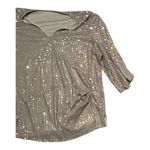 Silver Sequined Blouse Holiday Party Size 5XL Photo 4