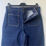 KHAITE Raquel Patch Pocket Crop Flare Jeans - Dark Blue Wash - Size 31 Photo 6
