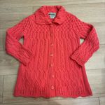 Aran Crafts Women’s 100% Merino Wool Made in Island Peach Cardigan Size XS Pink Photo 0