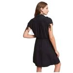 Anthropologie  Maeve Carlotta Ruched Shirt Minimalist Dress Black SZ XS #2257 Photo 1
