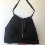 Kona Sol NWT  black halter scalloped swim top small Photo 1