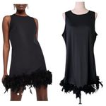 XPlus sleeveless black dress with feather hem Size XL Photo 1