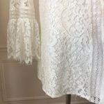 Karl Lagerfeld Ivory Lace Trumpet Sleeve Top S Photo 2