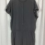 Vince  Black Silk Short Sleeve Cropped Jumpsuit Sz.12 Photo 5