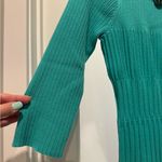 Requirements Aqua Mint Green Sweater Mettalic Beads 3/4 length sleeve Ribbed Photo 4