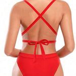 Shiekh High-Waisted -Neck Solid Color Bikini Set For Women, Sexy... Photo 1