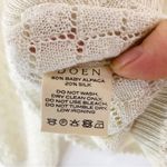 Doen Alpaca and silk mock neck lightweight cream sweater top Photo 7