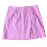 Anthropologie  Meave Micro Mini Pink Faux Leather Mini Skirt Size 10 Barbiecore Photo 2