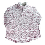 Cozy Sherpa  Ikat Burgundy 1/4 Zip Pullover Sweatshirt XXL Cozy Casual Southwest Photo 0