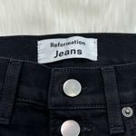 Reformation High & Skinny With Button Fly Jeans in Black Photo 8