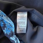 Ann Taylor Navy Blue Floral Toile Smocked Yoke Top Blouse Shirt in Night… Photo 4