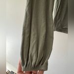 Abercrombie & Fitch Sage Green Ribbed Scoop Neck Long Sleeve Top Photo 2