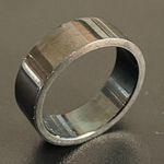 8mm plain black stainless steel ring size 11 Photo 1