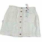 MINKPINK Anthropologie  Saskia Eyelet Cotton Mini Skirt Size‎ XL Cream Photo 5