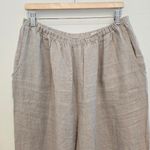 Flax  Linen Crop Pull on Pants Size 1X Lagenlook boho Photo 4
