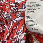 Free People  Say The Word Top Womens XS Red Floral Ruched Balloon Sleeve Peasant Photo 5