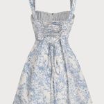 Rihoas Blue Floral Ruched Slip Corset Mini Dress Size XL Photo 6