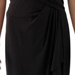 CHAPS faux wrap black plus size 24 W dress pull over NWT cinched knee length Photo 2