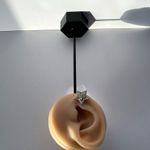 CZ Star Stud Earrings for Men Women Streetwear Punk Hip Hop Unisex Style Silver Photo 7