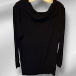 Bordeaux  Black Drape Neck Top Photo 0