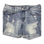 American Eagle Distressed Jean Shorts Super Super Stretch Size 10 Photo 2
