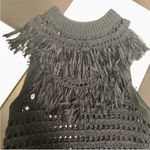 Scotch & Soda Maison Scotch Crochet Open Knit Fringe Sweater Swim Cover Up Black Photo 5