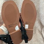 NWOT Crevo Sandals Women's 6 Black Flats Alma Ankle Tie Leather Boho Feminine Photo 2