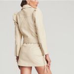 Retrofête Retrofete Lo Leather Jacket in Cream Size Small NWT Moto Biker Photo 3