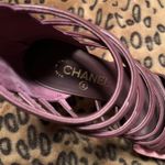 Chanel Coco Tower Cage Burgundy Heels Photo 6
