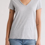 All Saints Emelyn Tonic Raw Edge Tee‎ Grey Marl EUC Size XS Photo 0