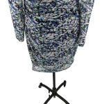 Reiss  Fox Mesh Lace Crochet Bodycon Dress Blue Tropic Print Size US‎ 6 Photo 12