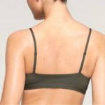 SKIMS  Cotton‎ Jersey Scoop Neck Wireless Comfort Bralette In Juniper Size XXS Photo 7