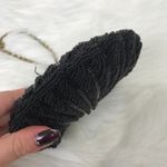 La Regale Vintage Black Beaded Satin Purse Photo 3