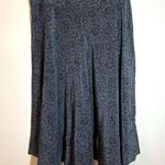 Sundance  A Line Boho Skirt 14 Blue Floral Midi Length Romantic Dance Silk Photo 0