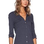 James Perse Contrast Panel Shirt in Titan Gray Size 4/XL X-Large Photo 0