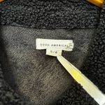 Good American Sherpa Shacket Jacket Midnight Black size 5/6 Photo 5