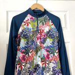 Reel Legends Quarter Zip Rash Guard Sz M Blue Size M Photo 1