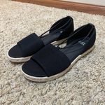 Eileen Fisher  Size 9 Mews Slip On Espadrille Sandal Black Knit Open Toe Photo 1