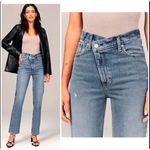 Abercrombie & Fitch Abercrombie 90s Straight Ultra High Rise Jeans Criss Cross Waist 0 Photo 1