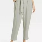 A New Day Light Sage Green High Waist Belted Dress Pants Size Large Photo 7