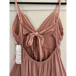 Almost Famous Pink Coral Handkerchief Tie Back Mini Dress Crochet Top Size XL Photo 6