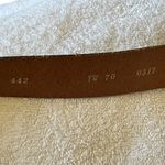 Young Hero German leather belt brown silver buckle unisex size 28 Photo 6