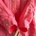 Charter Club  Linen Luxury Pink Salmon Small Top Blouse Photo 3