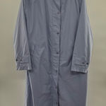 L.L.Bean Women's Long Hooded Waterproof Raincoat Plaid Lined XL Purple Photo 0