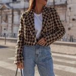 ZARA | NWT HOUNDSTOOTHS TEXTURED BLAZER BLOGGERS’S FAV M Photo 4