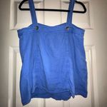 Maeve  by Anthropologie Blue Button Down Tank Top size 8 Photo 2